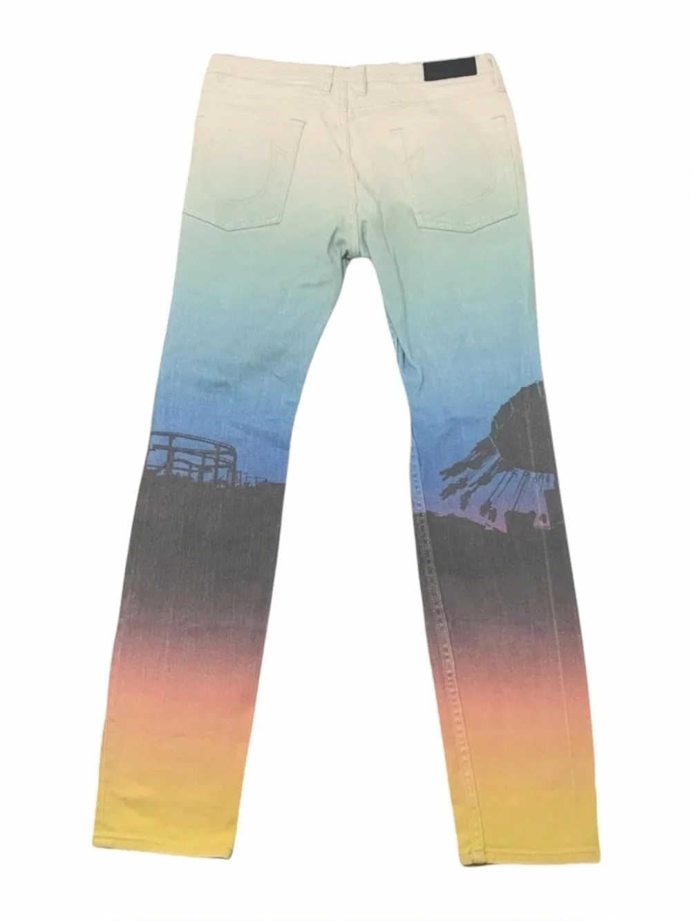 True Religion Sunset Fade Distressed Skinny Jeans Y2K Streetwear 40W